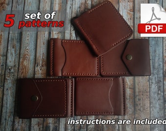 5 Leather Money Clip Wallet - Pattern - DIY - Pdf Download