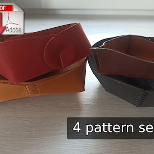 4 leather trays - Pattern - DIY - Pdf Download