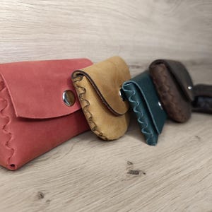 4 Non-stitched Leather Patterns - DIY - Pdf Download - svg, dxf, ai, cdr Files for Laser Cutting - no sew cardholder, coin purse image 17