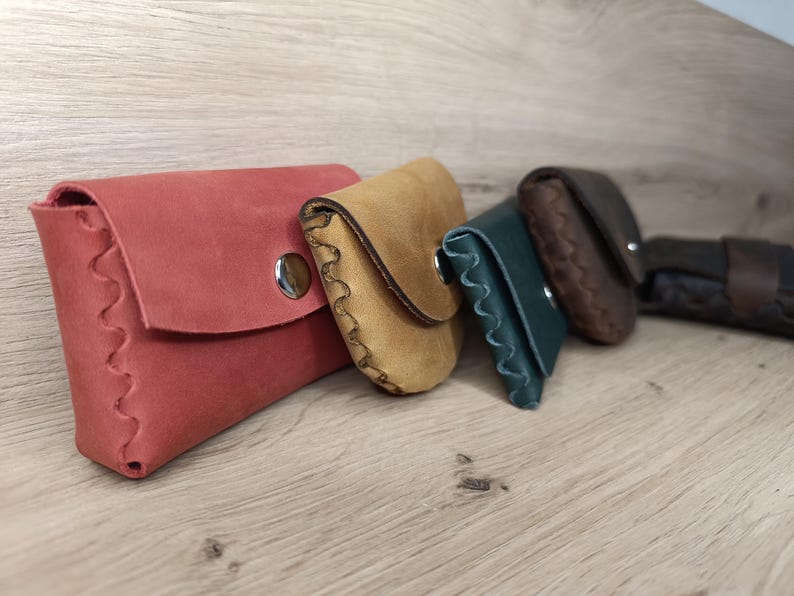 4 Non-stitched Leather Patterns - DIY - Pdf Download - svg, dxf, ai, cdr Files for Laser Cutting - no sew cardholder, coin purse image 17