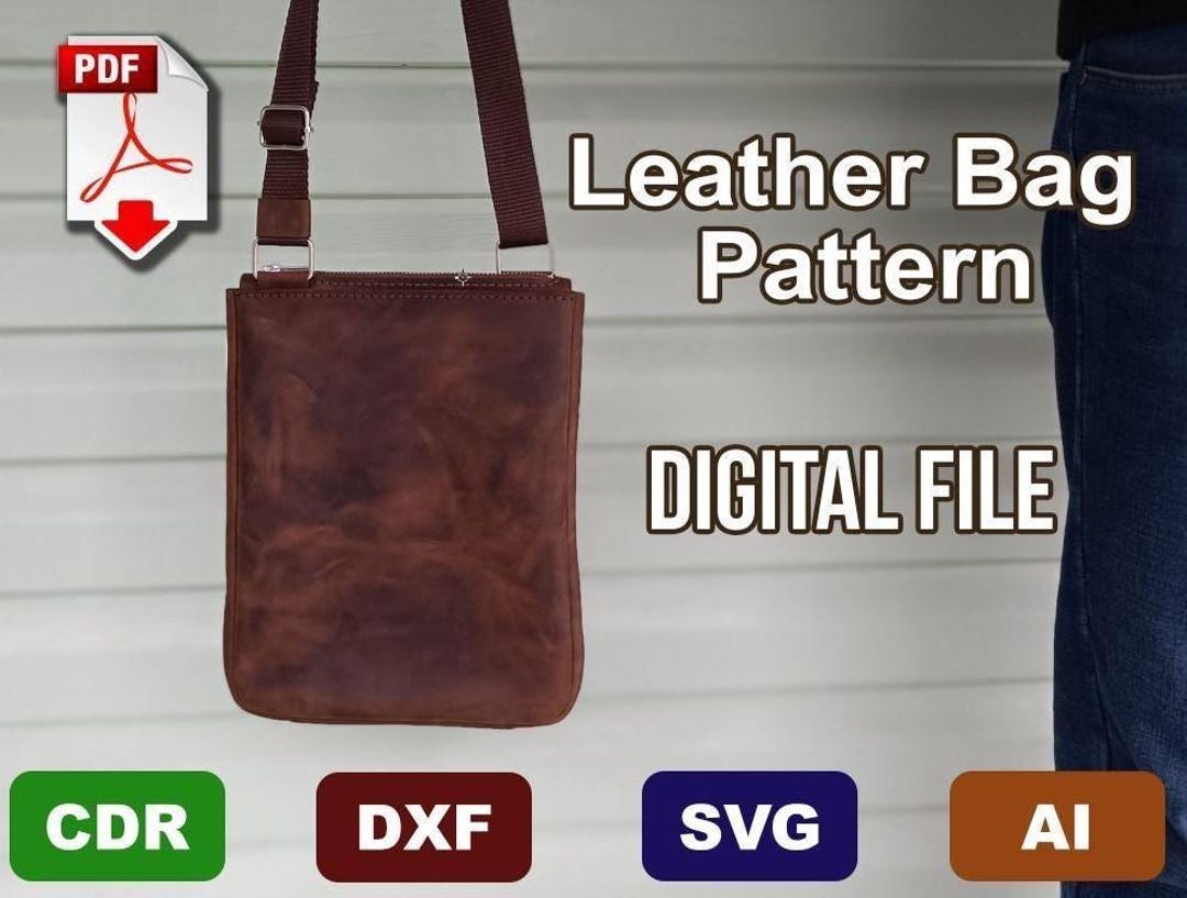 Simple Bag | Leather Crossbody Bag Pattern | Small Shoulder Bag PDF ...