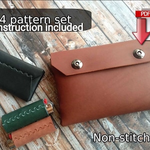 4 Patrones de Cuero Sin Coser - DIY - Descargar Pdf