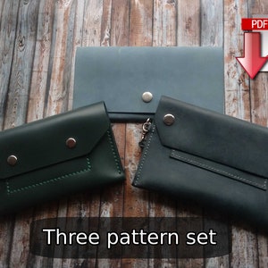 3 Carteras largas de piel [Bolsos de mano] - Patrón - DIY - Descargar Pdf