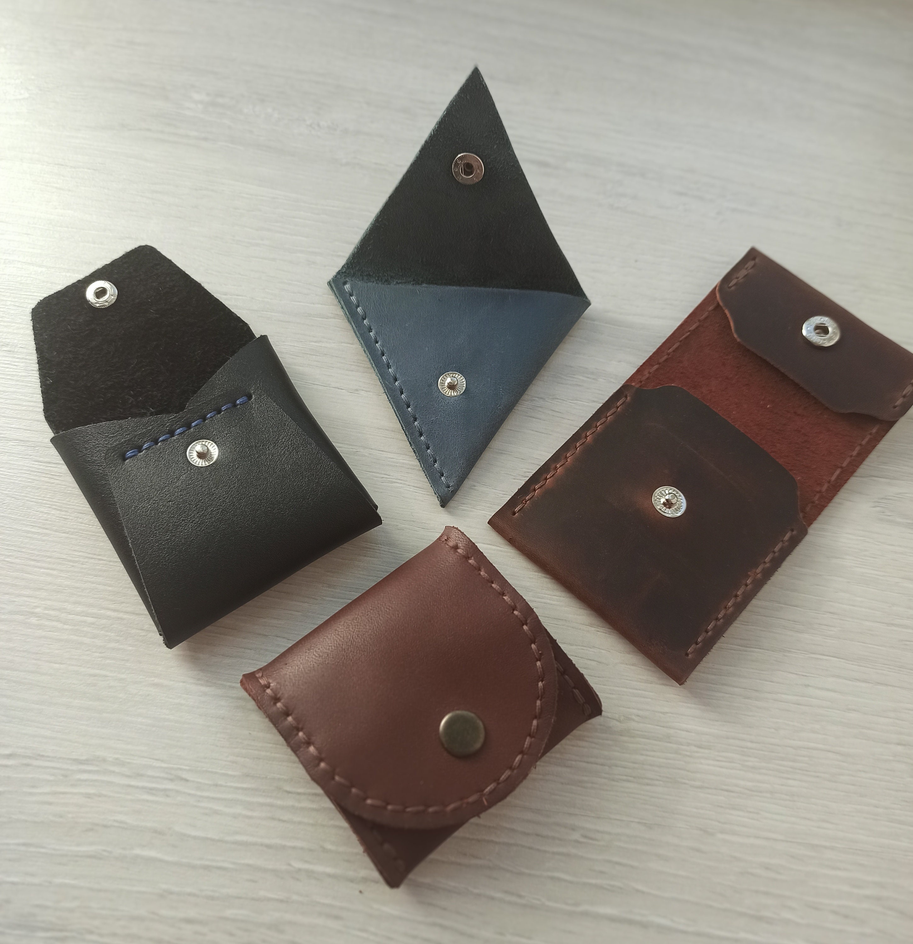 4 Leather Coin Pouches Coin Purses Pattern DIY Pdf Etsy