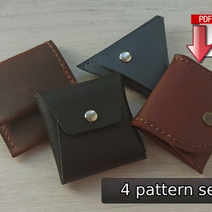 4 Monederos de Cuero - Patrón - DIY - Descargar Pdf