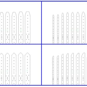 Op de afbeelding: Een set van 40 witte leren horlogebandjes met verschillende lengtes en breedtes. De bandjes hebben een patroon van kleine gaatjes.