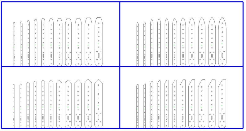 Op de afbeelding: Een set van 40 witte leren horlogebandjes met verschillende lengtes en breedtes. De bandjes hebben een patroon van kleine gaatjes.
