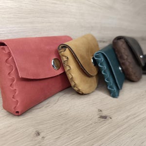 4 Non-stitched Leather Patterns - DIY - Pdf Download - svg, dxf, ai, cdr Files for Laser Cutting - no sew cardholder, coin purse image 16