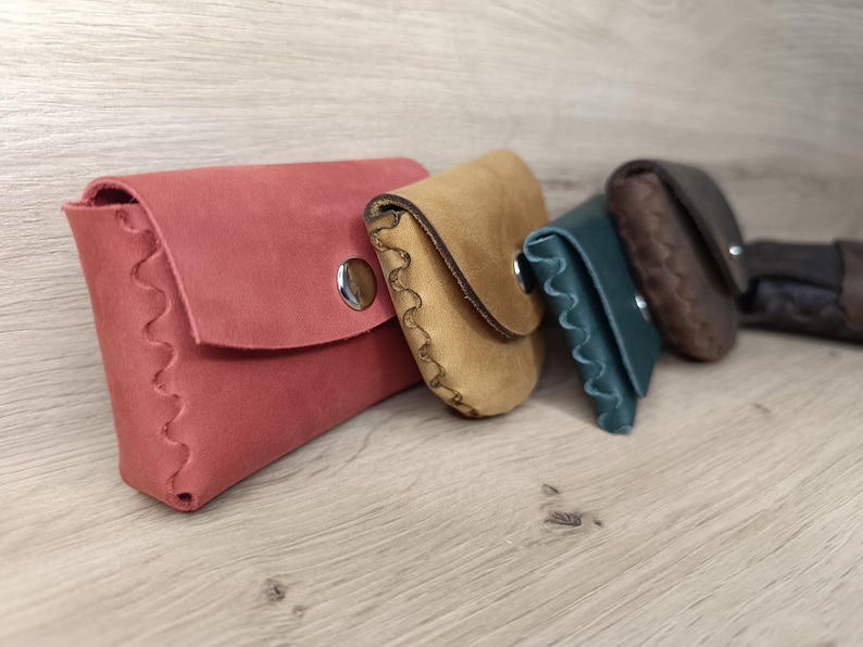 4 Non-stitched Leather Patterns - DIY - Pdf Download - svg, dxf, ai, cdr Files for Laser Cutting - no sew cardholder, coin purse image 16