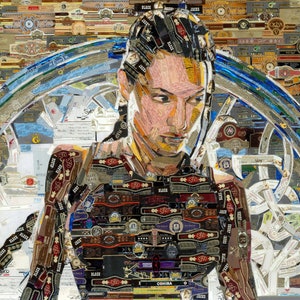 Cigar Art  band collage Angelina Jolie