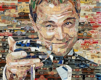 Cigar Art band collage Leonardo DiCaprio