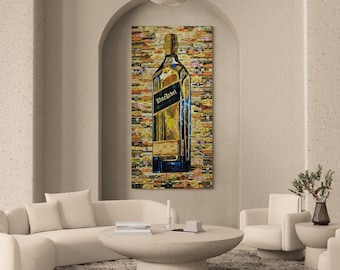 Cigar Art Collage Johnnie Walker Blue Label - Etsy