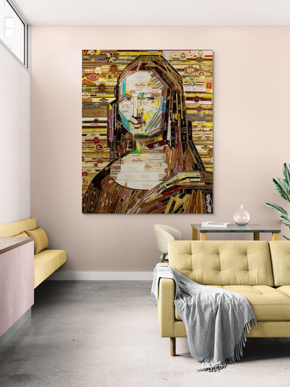 mona lisa tobacco & gifts lighter or Mona Lisa smoking lighter Souvenir Paris century portrait painted by Leonardo da Vinci Mona Smoking Lisa Wall Art