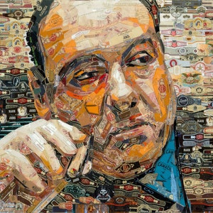 Cigar Art  band collage  Tony Soprano