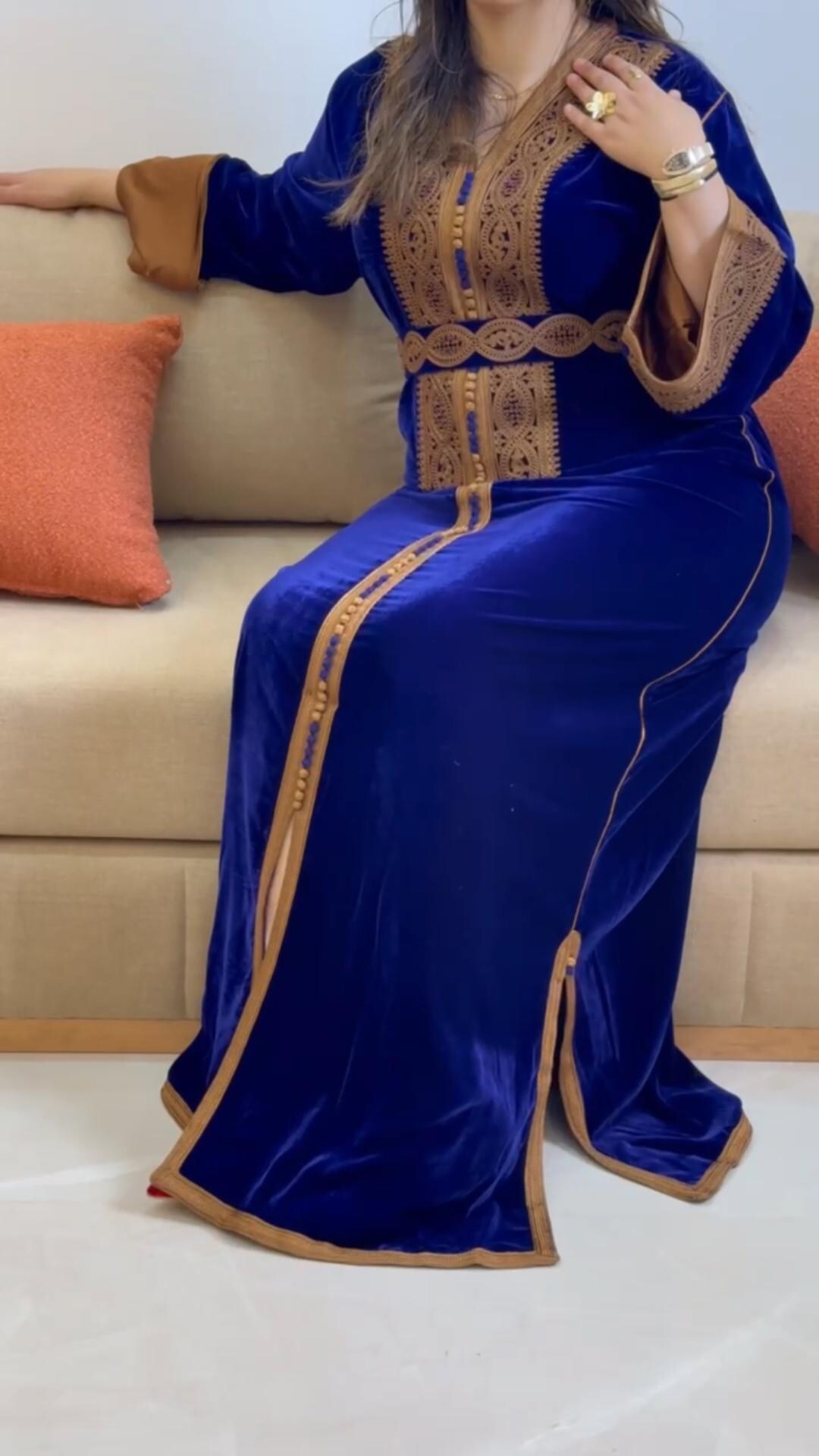 Moroccan Caftan Wedding Dress | Embroidered Arabic Kaftan | Wedding ...