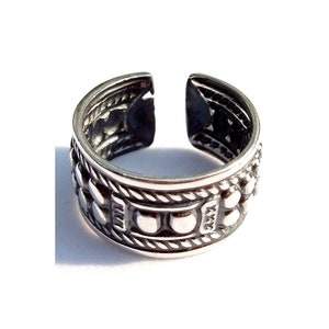 Anello a fascia regolabile – Anello impilabile in stile vintage – Gioielli in argento sterling – Taglia unica – Regalo per uomo