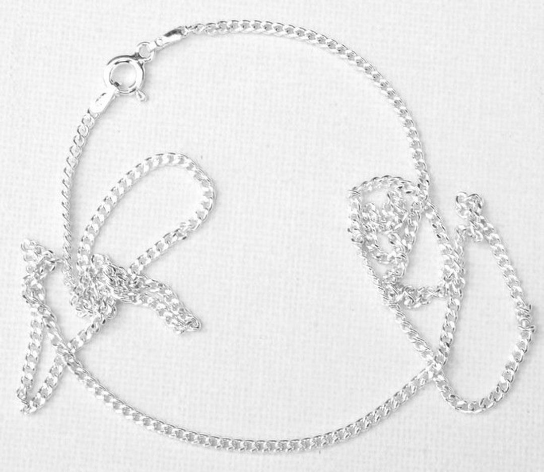 Pancer Chain Sterling Silver Curb Chain Necklace: 925 Pancer Chain, Handmade - Etsy ...