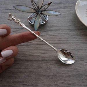 Schutzengel aus Sterlingsilber Babylöffel: Taufgeschenk