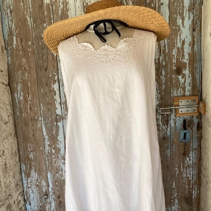 Antique French linen shift