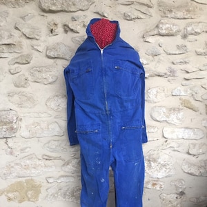 Vintage French bleu de travail boiler suit