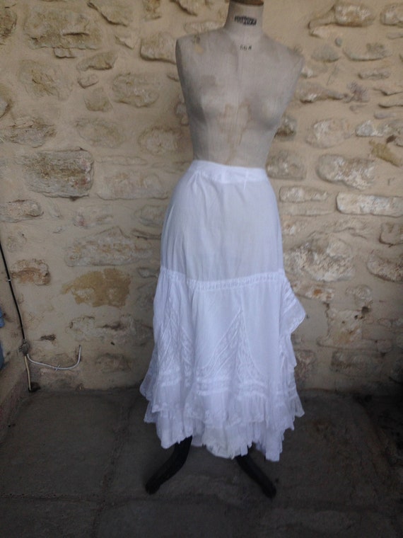 French Antique Bridal Petticoat Lingerie Costume