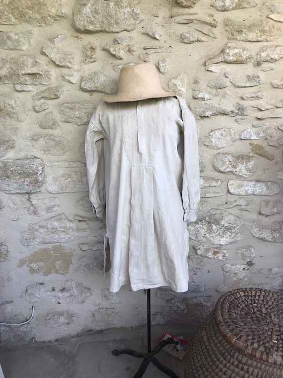 Antique French Hemp Smock Shirt - Etsy Antique French Hemp Smock Shirt - Etsy