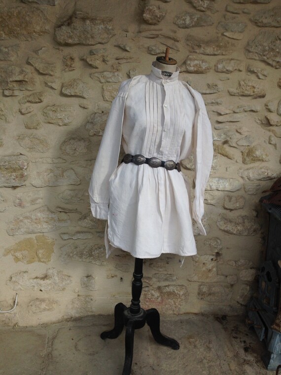 Antique rough linen shirt