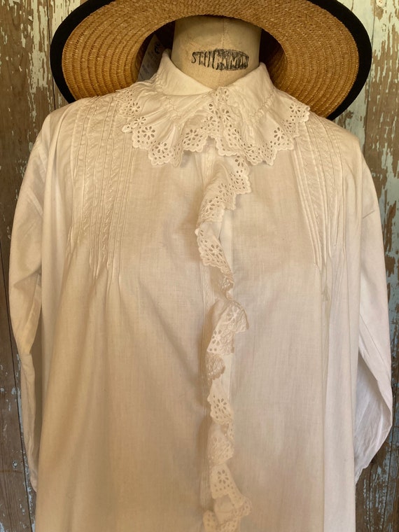 Antique French Victorian nightdress - image 1