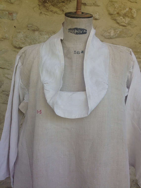 Antique Womans Peasant Hemp Smock Workwear