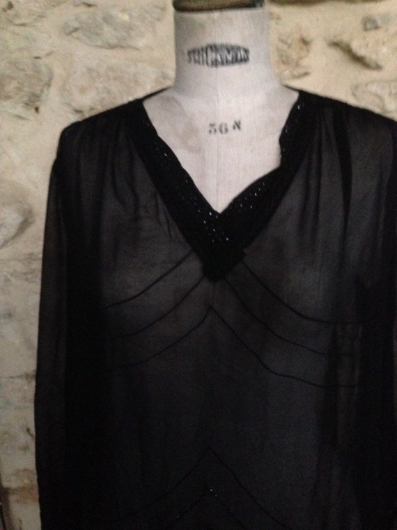 1930’s French black dress - image 3