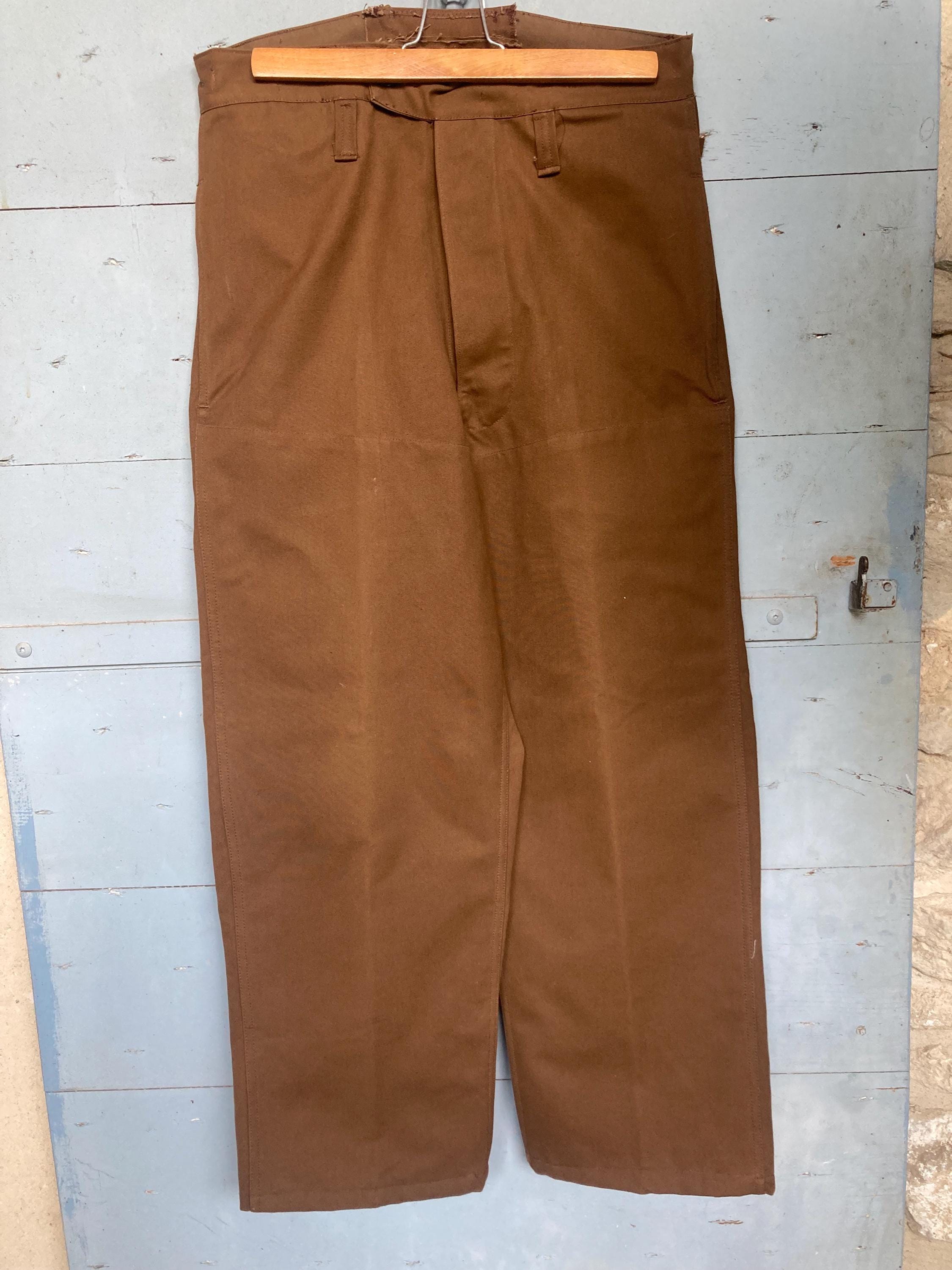 Vintage 1950s 50s French Chore Pants Workwear Deadstock Cinch 