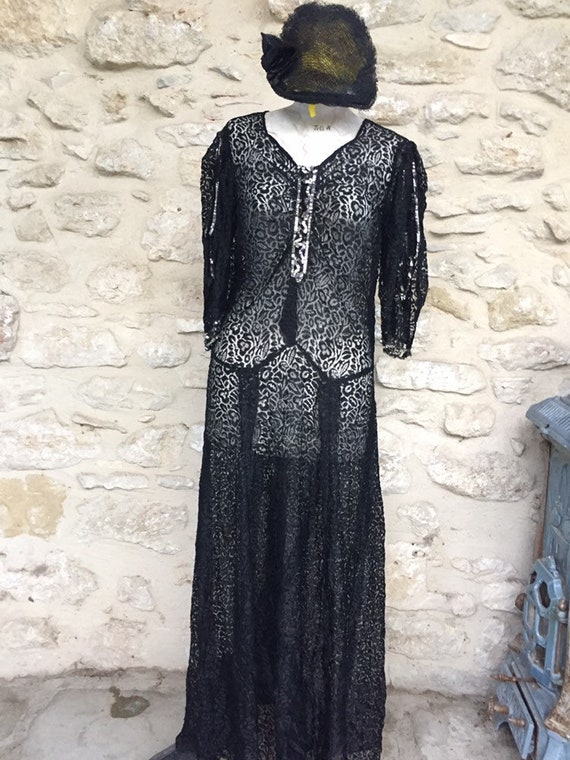 Antique French 1930’s evening dress - image 1