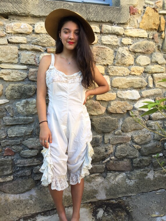 Antique camisole camiknickers
