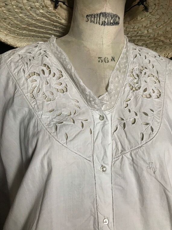Antique French trousseau chemise - image 9