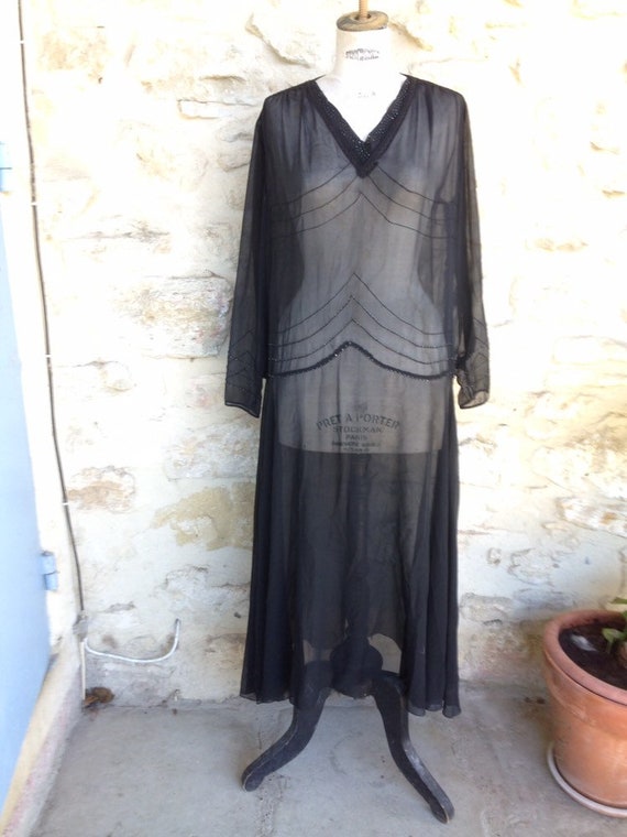 1930’s French black dress - image 1