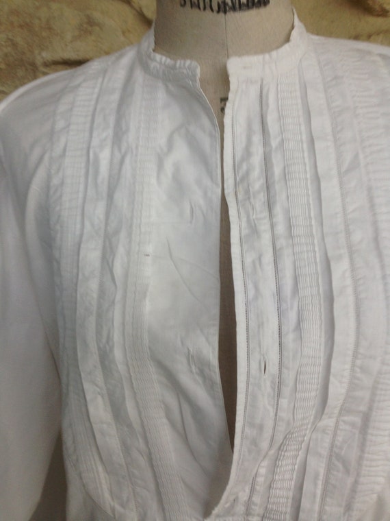 French antique mans dress shirt