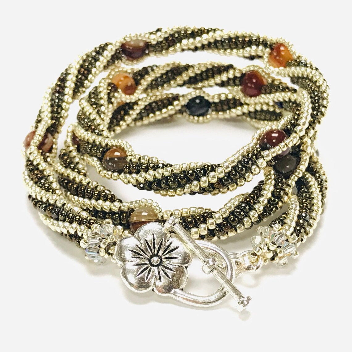 Twisted Herringbone Rope Necklace Herringbone Gemstone Rope Etsy UK