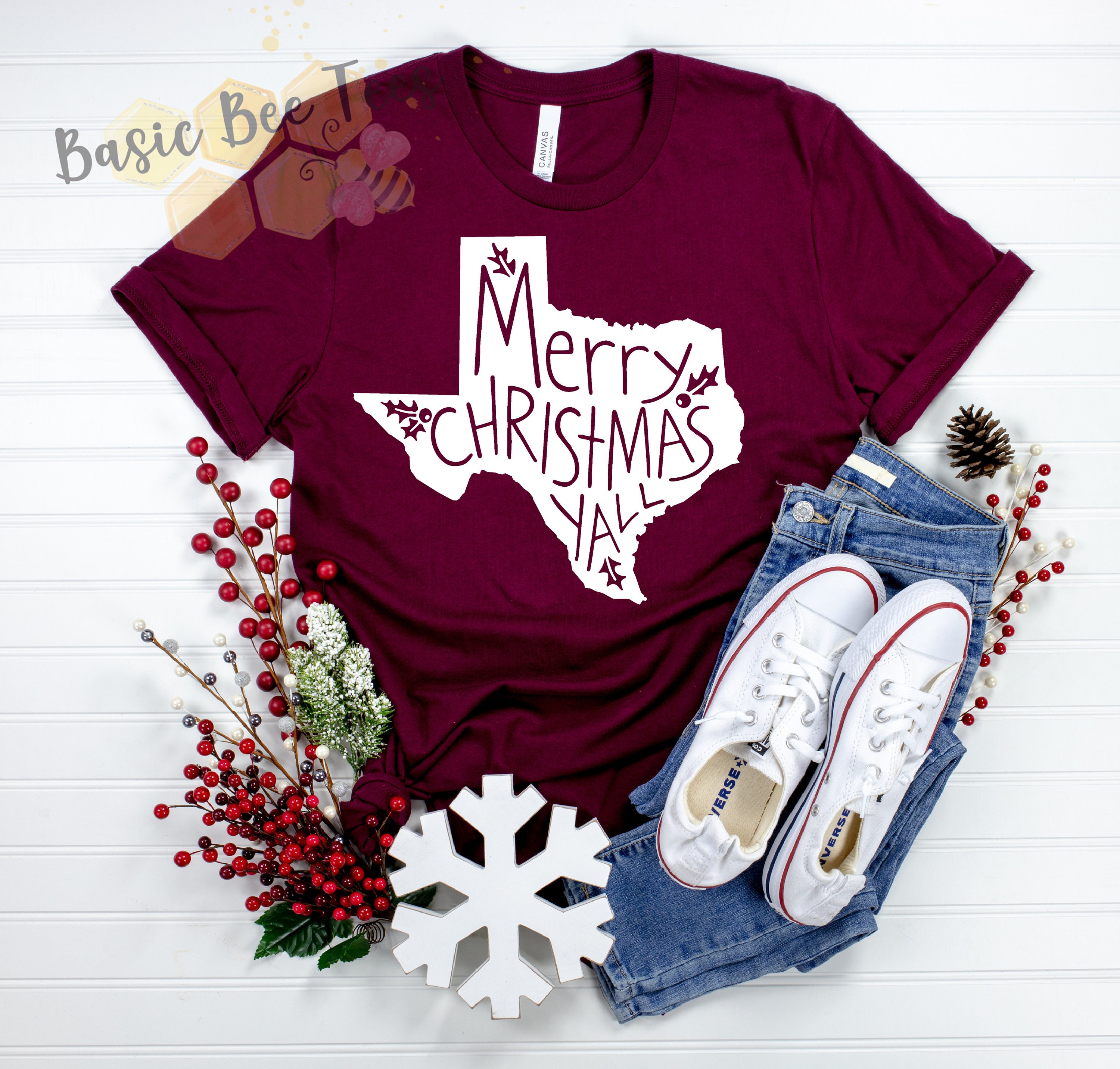 Merry Christmas Y'all Texas Christmas Shirt Holiday  Etsy