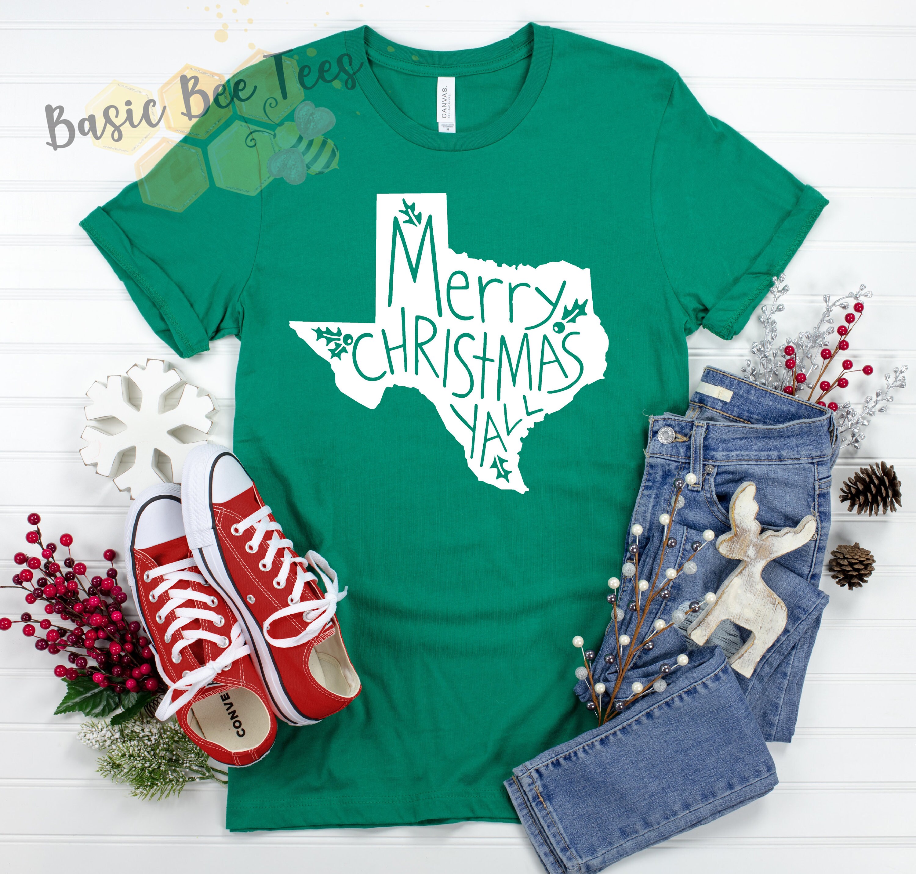 Merry Christmas Y'all Texas Christmas Shirt Holiday Etsy