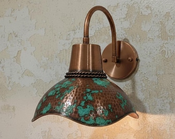 Copper Wall Sconce Lamp, Industrial Rustic Lighting Fixture