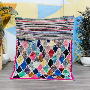 Unique Moroccan Rug, Moroccan Area Rug, Handmade Rug, Bohemian Style Rug, Tapis Berbere