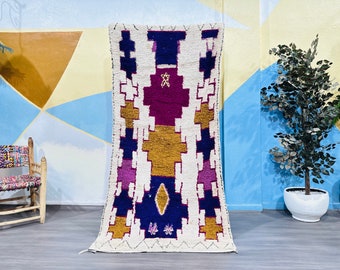 Abstract Moroccan rug - Berber Carpet- Berber Fine rug - Moroccan Handmade  carpet - Unique Moroccan rug