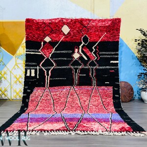 Beautiful Moroccan Wool rug - Custom Handmade rug - Berber rug - Moroccan Bohemian Carpet