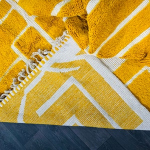 UNIQUE Yellow Area Rug, Plain Yellow Rug, Custom Yellow Moroccan Rug ...
