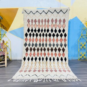 Authentic Beni Ourain Rug, Handmade Rug, Moroccan Rug, Berber Rug, Wool Area Rug, Moroccan Triangle Rug