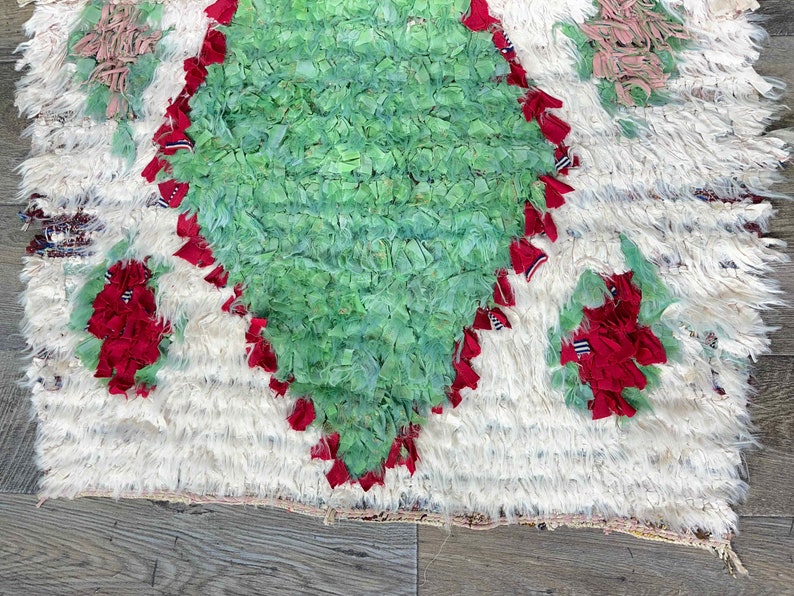 Vintage runner Boucherouite Rug, rug Living Room aesthetic, Hallway rug, Colorful Runner, Morocco Runner rug, Boucherouite rugs image 5