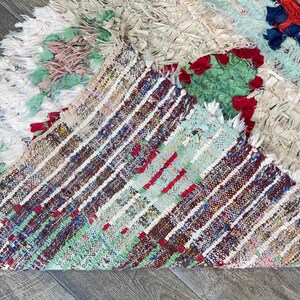 Vintage runner Boucherouite Rug, rug Living Room aesthetic, Hallway rug, Colorful Runner, Morocco Runner rug, Boucherouite rugs image 10