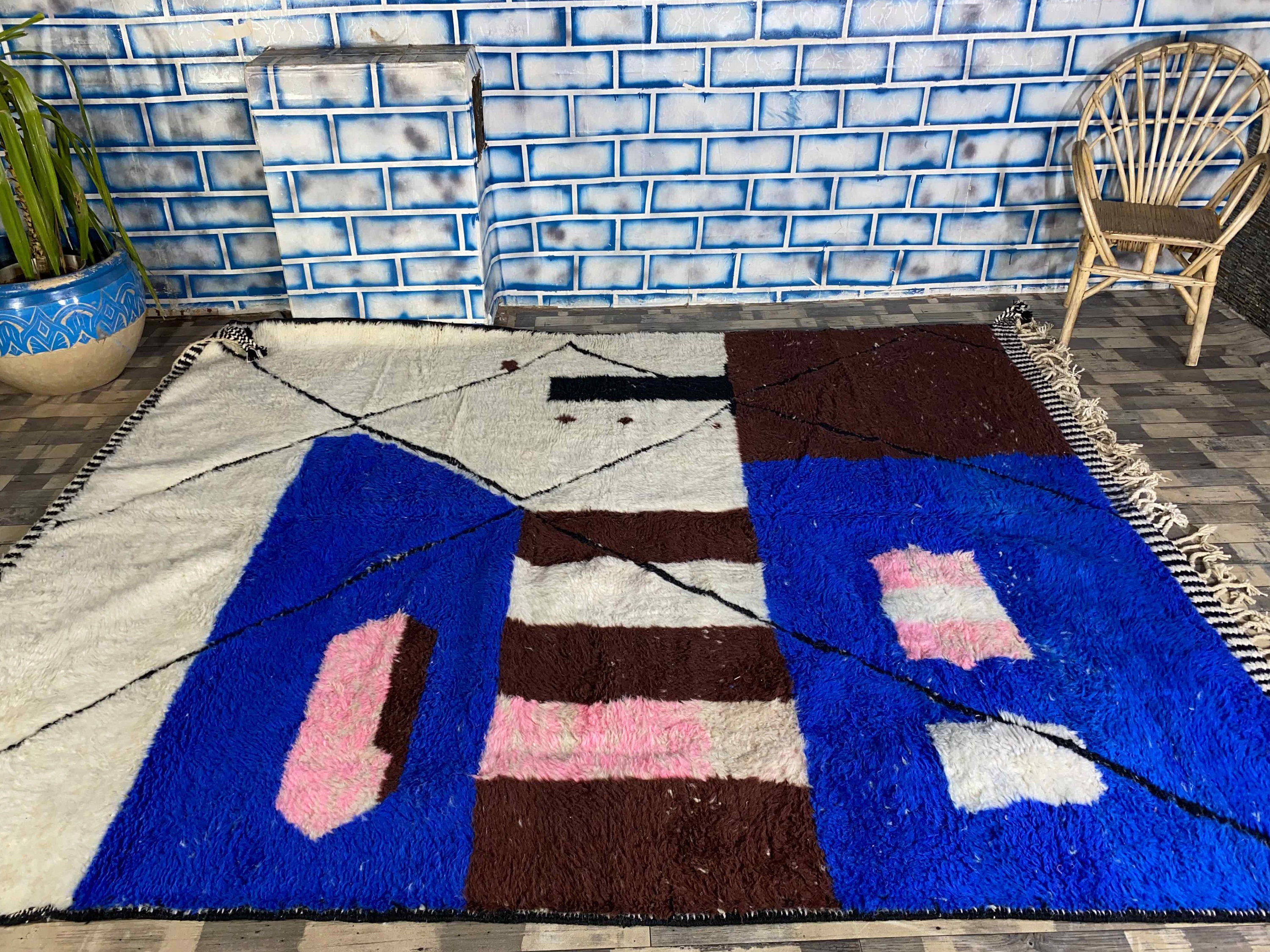 8X10 Antique Moroccan rug Large rug Handmade rug Beni Etsy