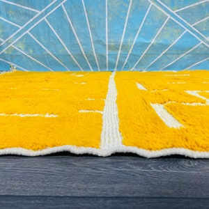 UNIQUE Yellow Area Rug, Plain Yellow Rug, Custom Yellow Moroccan Rug ...