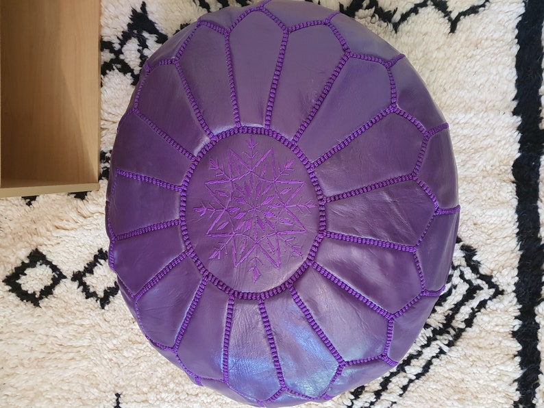for Home gifts birthday gifts HandMade Boho Moroccan footstool Poof Poufs Pouf indigo Leather ottoman Moroccan leather Pouf